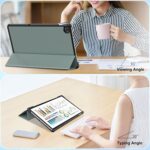 Husa pentru Lenovo Tab M10 Plus 10.6'' 2022, Piele PU, Usoara, Functie Sleep/Wake, Verde - imagine 4