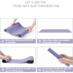 Mousepad, multifunctional, 60x35 cm, impermeabil, piele ecologica, baza antiderapanta din piele intoarsa, lavanda - imagine 3