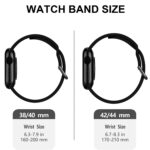 Set de 2 Curele Smartwatch, 38/40 mm, compatibile cu Apple Watch Series 1 2 3 4 5 6 7 8 9 10 11, verde, negru si multicolor - imagine 3
