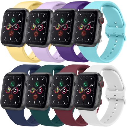 Set de 8 Curele Smartwatch, 42/44 mm, compatibile cu Apple Watch Series 1 2 3 4 5 6 7 8 9 10 11