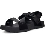 Sandale sport, marimea 42, cauciuc, unisex, cu bareta la spate, negru