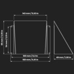 Capac ventilatie multifunctional, deflector, otel galvanizat, 14 x 7.6 cm, alb - imagine 2