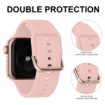 Set de 2 Curele Smartwatch, 38/40 mm, compatibile cu Apple Watch Series 1 2 3 4 5 6 7 8 9 10 11, albastru si roz - imagine 2