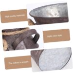 Set 3 vaze decorative vintage, 19x10 cm, stil rustic, metalice - imagine 3