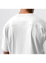 Set tricouri barbati, marimea M, bumbac, casual, sport, oversized, maneca scurta, alb si negru - imagine 4