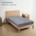 Cearceaf Pat Elastic, 90x200 cm, Bumbac, Vara/Iarna, Compatibil Masina de Spalat si Uscator, Gri - imagine 5