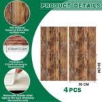 Protectie Perete pentru Darts, 30x30 cm, Autocolant, Model Lemn, Felt Durabil, Silentios - imagine 2