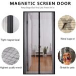 Plasa impotriva insectelor Cranach, poliester, pentru usa, 90x200cm, neagra - imagine 3