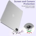 Husa transparenta pentru iPad Pro 12.9 inch, 4th / 5th/ 6th Gen, Subtire, Usoara din TPU, Rezistenta la socuri, Suport pentru Stylus Pen - imagine 3