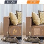 Piele pentru reparare, Autoadezive, Set de 2, 20x28 cm, Bej inchis 2.0, pentru canapele, genti, jachete, mobilier, scaune auto - imagine 2