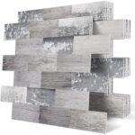 Set de 10 Placi PVC, Autocolante, Aspect Lemn Laminat, 34x29 cm, Montaj Peel & Stick