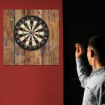 Protectie Perete pentru Darts, 30x30 cm, Autocolant, Model Lemn, Felt Durabil, Silentios - imagine 5