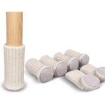 Set 24 protectii picioare scaune, fetru, 2.5-5 cm, elastice, antiderapante, bej - imagine 6