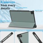 Husa pentru Lenovo Tab M10 Plus 10.6'' 2022, Piele PU, Usoara, Functie Sleep/Wake, Verde - imagine 6