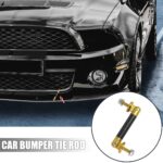 Tija suport ajustabila pentru splitter bara fata auto, 130 mm, aluminiu + carbon, aurie - imagine 2