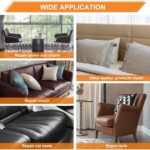 Piele pentru reparare, Autoadezive, Set de 2, 20x28 cm, Bej inchis 2.0, pentru canapele, genti, jachete, mobilier, scaune auto - imagine 3