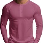 Bluza barbati, marimea L, bumbac, maneca lunga, slim fit, respirabil, roz