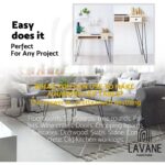 Set de 4 picioare mobilier, otel aliat, 25 cm, anticoroziv, cu protectii si suruburi, negru - imagine 6