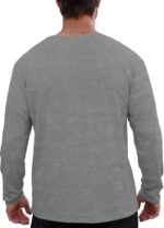 Bluza barbati, marimea M, bumbac, maneca lunga, slim fit, respirabil, gri - imagine 5