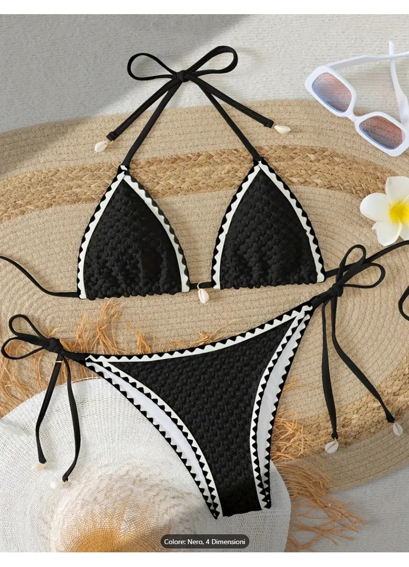 res_ad6122895fc4dc14390222cd3b80c8f0.jpg Costum de baie 2 piese, marimea XS, negru si alb - imagine 1