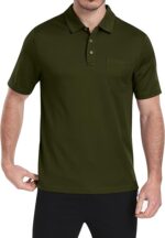 Tricou polo barbati, marimea M, maneca scurta, verde inchis - imagine 4