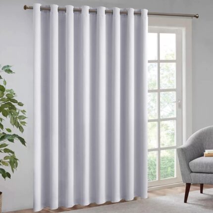 Draperie Opaca, cu Inele, Poliester, 235 x 165 cm, Alb
