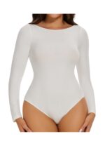 Body modelator dama, marimea M, Nylon, fara bretele, alb