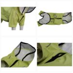 Haina impermeabila pentru caini, L, nylon, interior fleece, benzi reflectorizante, verde deschis - imagine 2