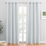 Set de 2 Draperii, Poliester, Opace, 185 x 140 cm, Alb