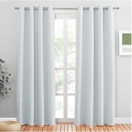 Set de 2 Draperii, Poliester, Opace, 160 x 110 cm, Alb