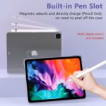 Husa transparenta pentru iPad Pro 12.9 inch, 4th / 5th/ 6th Gen, Subtire, Usoara din TPU, Rezistenta la socuri, Suport pentru Stylus Pen - imagine 5