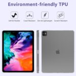 Husa transparenta pentru iPad Pro 12.9 inch, 4th / 5th/ 6th Gen, Subtire, Usoara din TPU, Rezistenta la socuri, Suport pentru Stylus Pen - imagine 4