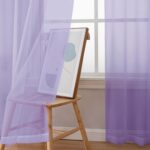 Set de 2 Perdele, Transparente, Poliester, 140 x 260 cm, Mov - imagine 3