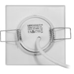 Set de 3 Spoturi LED, patrate, 230 V, 80x55x27 mm incastrate, GU10, 3W, rotunde, dimabil, lumina calda alba, Alb - imagine 3