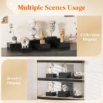 Set 6 suporturi de prezentare cubice, acrilic, 20x20x12, 7 cm, versatile, reutilizabile. negru - imagine 3
