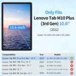 Husa pentru Lenovo Tab M10 Plus 10.6'' 2022, Piele PU, Usoara, Functie Sleep/Wake, Roz - imagine 5