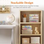 Set 6 cutii organizatoare, plastic, 20x12x4 cm, capac etans, versatile, transparent - imagine 4