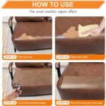 Piele pentru reparare, Autoadeziva, 10x160 cm, Bej inchis 1.0, pentru canapele, genti, jachete, mobilier, scaune auto - imagine 6