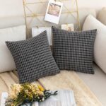 Set de 2 huse de perna, 30x30 cm, poliester, decorative, fermoar, gri inchis