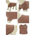 Haina caini, marimea S, basic, bumbac, cafeniu - imagine 2