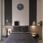 Ceas de perete, 30 cm, Silentios, fara ticait, negru si gri - imagine 2