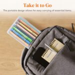 Set 6 cutii organizatoare, plastic, 20x12x4 cm, capac etans, versatile, transparent - imagine 7