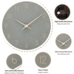 Ceas de perete, Silentios, din MDF, 30 cm - imagine 2