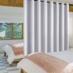 Draperie Opaca, cu Inele, Poliester, 235 x 165 cm, Alb - imagine 6