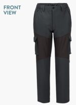 Pantaloni cargo barbati, Poliester cu elastan, marimea L, Regular fit, Buzunare Multiple, lucru si outdoor, Gri - imagine 2