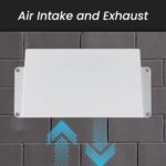 Capac ventilatie multifunctional, deflector, otel galvanizat, 14 x 7.6 cm, alb - imagine 4