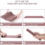 Mousepad, multifunctional, 80x40 cm, impermeabil, piele ecologica, baza antiderapanta din piele intoarsa, roz inchis - imagine 4