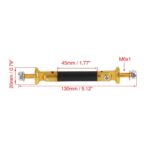 Tija suport ajustabila pentru splitter bara fata auto, 130 mm, aluminiu + carbon, aurie - imagine 3