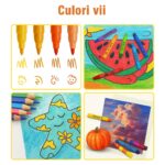 Set de Pictura si Desen, 278 Piese, Markere, Pasteluri Ulei, Creioane Cerate si Colorate, Acuarele, Paleta, Pensula, Ascutitoare, Foi de Desen - imagine 6