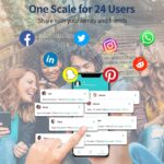 Cantar Smart P1, Indici corporali & BMI, Senzori de Mana, Analiza Corporala, Bluetooth, 20 Indici, 24 Utilizatori, Alb - imagine 5